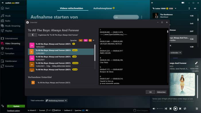 audials One 2022 Untertitel audials One 2022 Untertitel